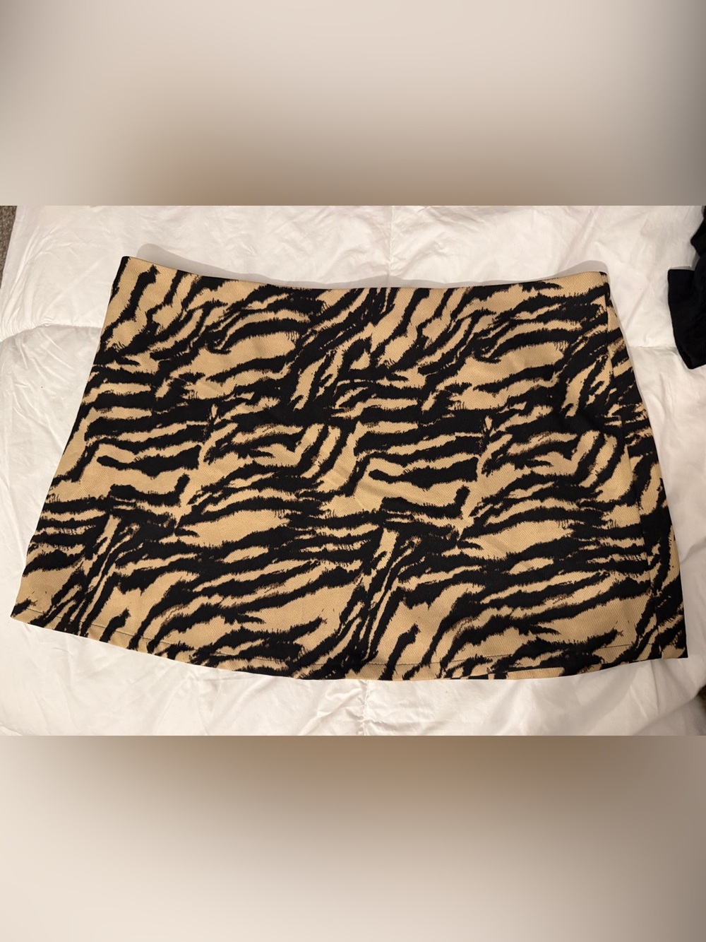 Fashion Nova Black and Tan Zebra Mini Skirt
